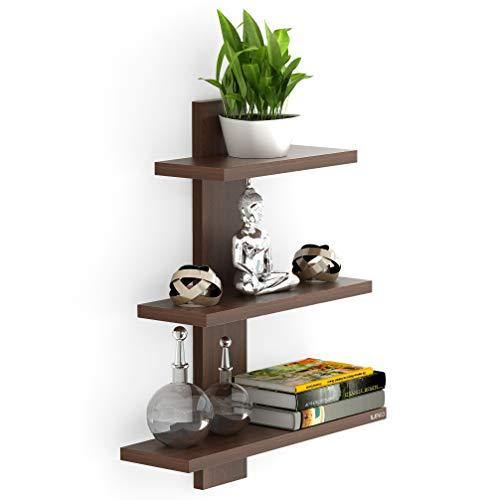 BLUEWUD Phelix Engineered Wood Wall Decor Book Shelf/Wall Display Rack (3 Shelves) - Image 5