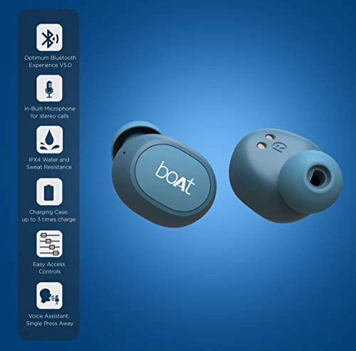 boAt Airdopes 171 Bluetooth Truly Wireless Earbuds with Mic(Mysterious Blue) - Image 4