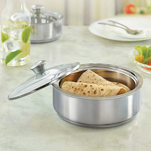 Borosil - Stainless Steel Insulated Roti Server, 1.1 Litres, Silver - Image 10