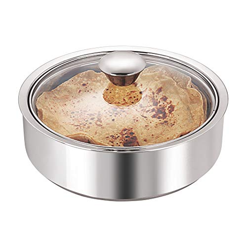 Borosil - Stainless Steel Insulated Roti Server, 1.1 Litres, Silver - Image 2