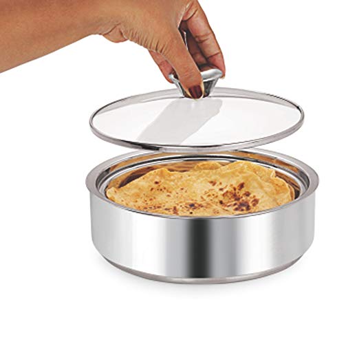 Borosil - Stainless Steel Insulated Roti Server, 1.1 Litres, Silver - Image 3