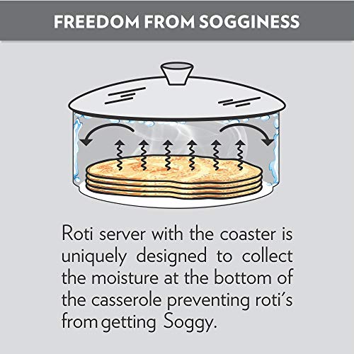 Borosil - Stainless Steel Insulated Roti Server, 1.1 Litres, Silver - Image 5