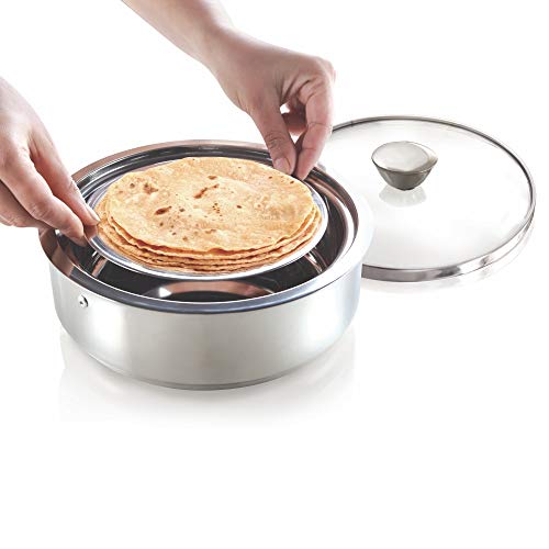 Borosil - Stainless Steel Insulated Roti Server, 1.1 Litres, Silver - Image 8