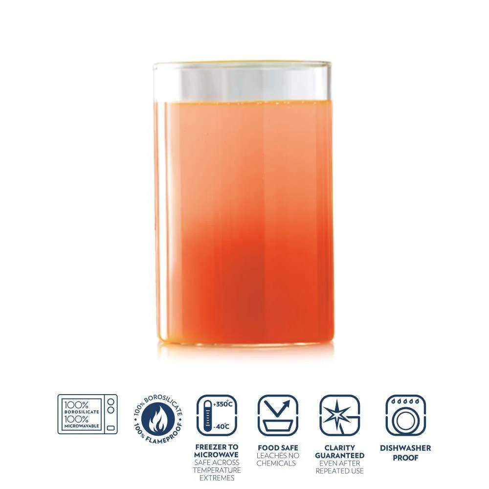 Borosil Transparent 295ml Vision Glass Set, : Set of 6 - Image 4