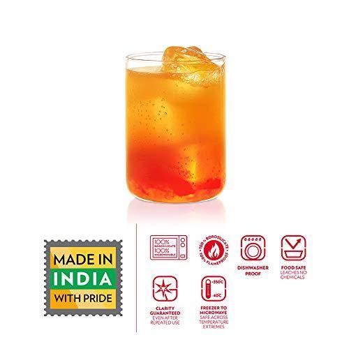 Borosil Vision Glass Medium Set, 295ml,20ml of 6-Pieces, Transparent - Image 10