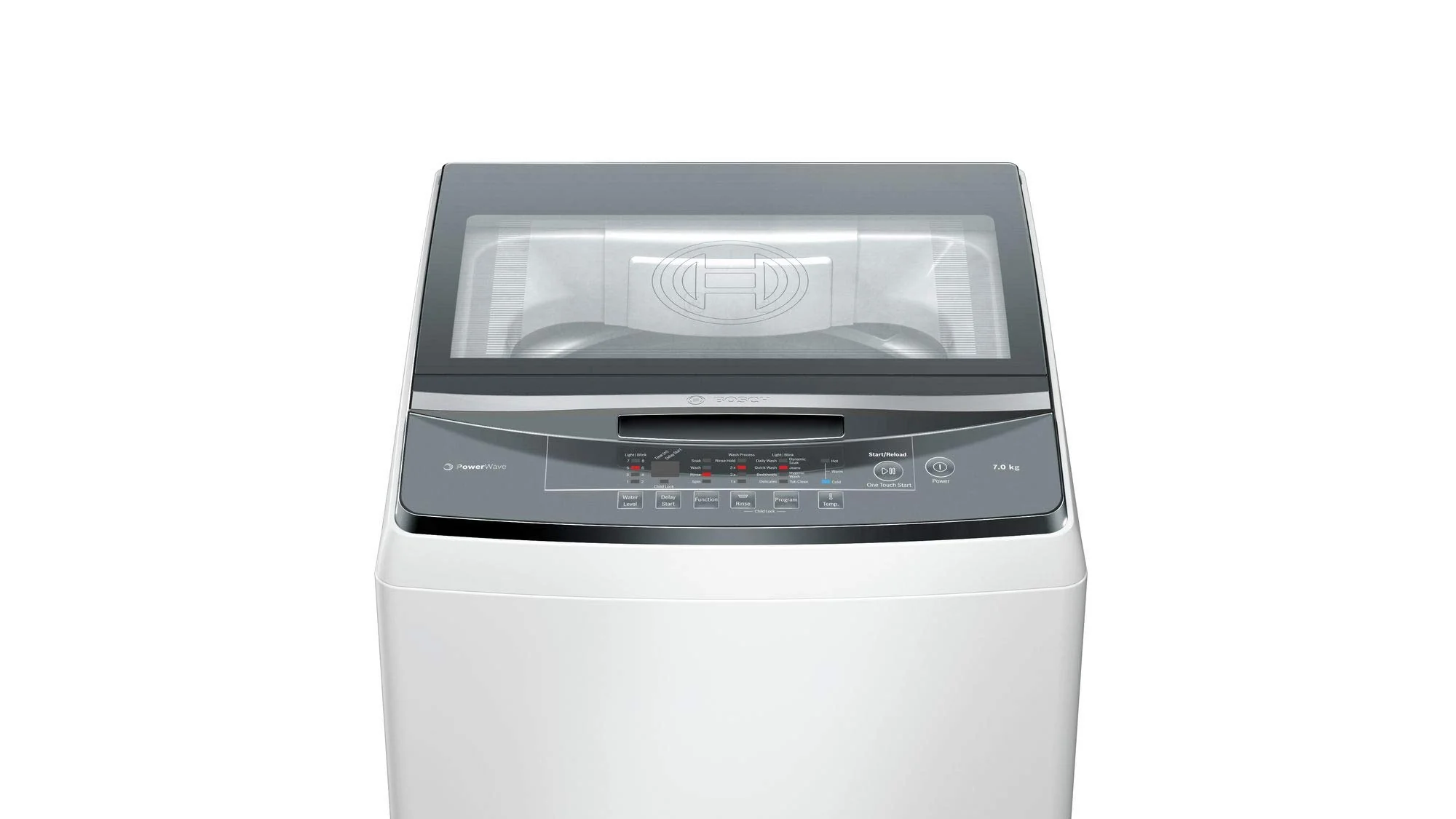 Bosch 7 kg Fully Automatic Top Load Washing Machine White (WOE704W0IN) - Image 5