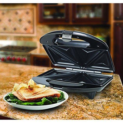 Brentwood TS-240B Black and Stainless Steel Sandwich Maker - Image 10