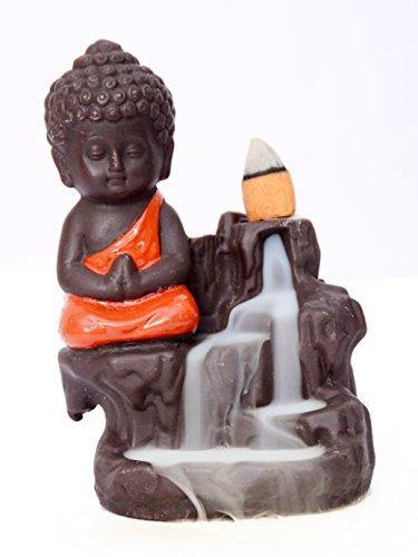 Buddha Smoke Fountain with 10 Smoke Back Flow Scented Cone Incenses