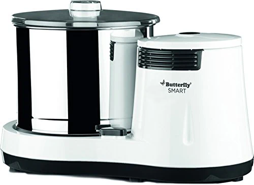 Butterfly EKN 1.5-Litre Water Kettle (Silver with Black) & Smart 150-Watt Table Top Wet Grinder with Coconut Scrapper Attachment (White) Combo - Image 3
