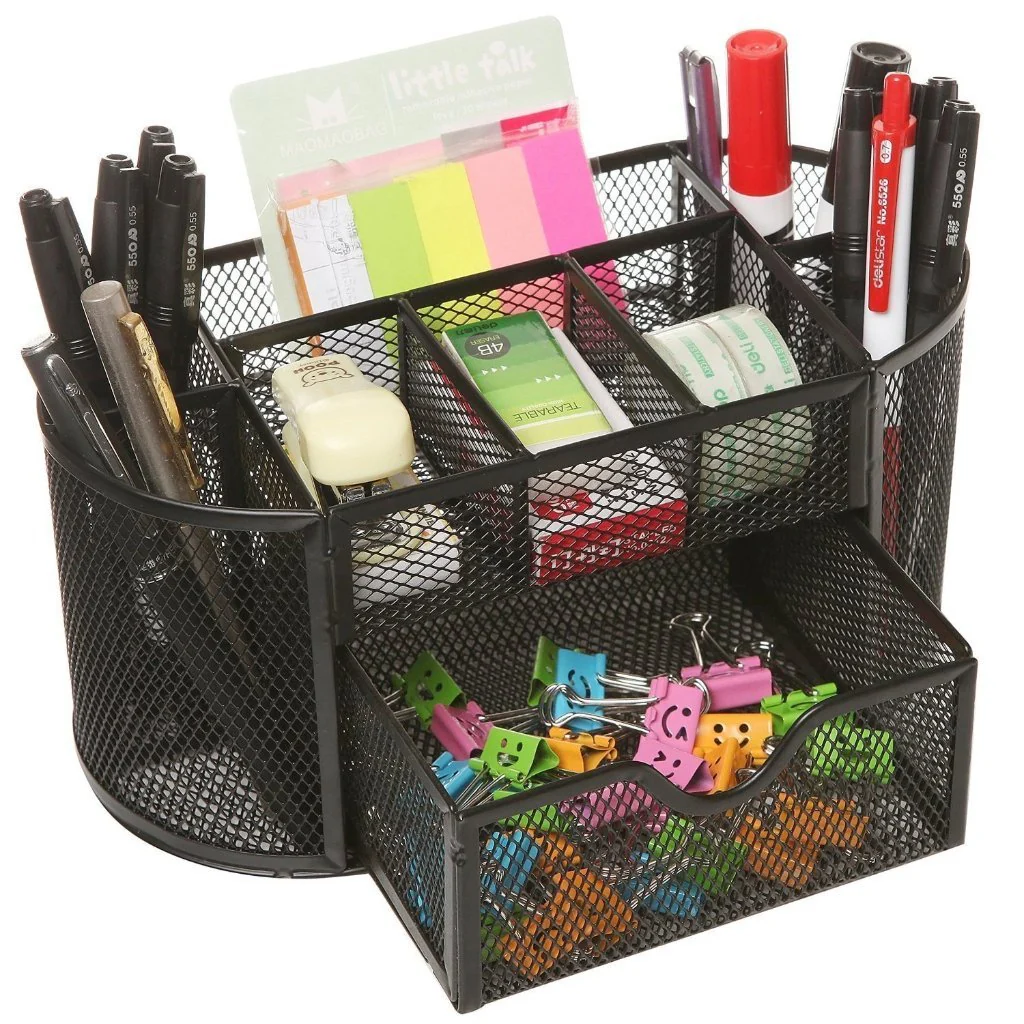 Callas Metal Mesh Desk Organizer, Black