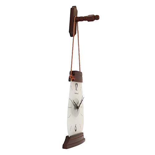 CHRONIKLE Wood Wall Clock (52 x18 cm, Brown) - Image 3