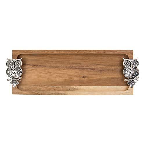 Chumbak Ornate Owl Platter with Skewers - Image 4