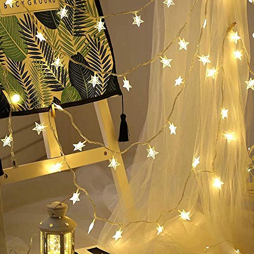 CITRA 28 Led Frosted Star Pixel String Fairy Light for Home,Office, Diwali, Eid & Christmas Decoration - Warm White - Image 3