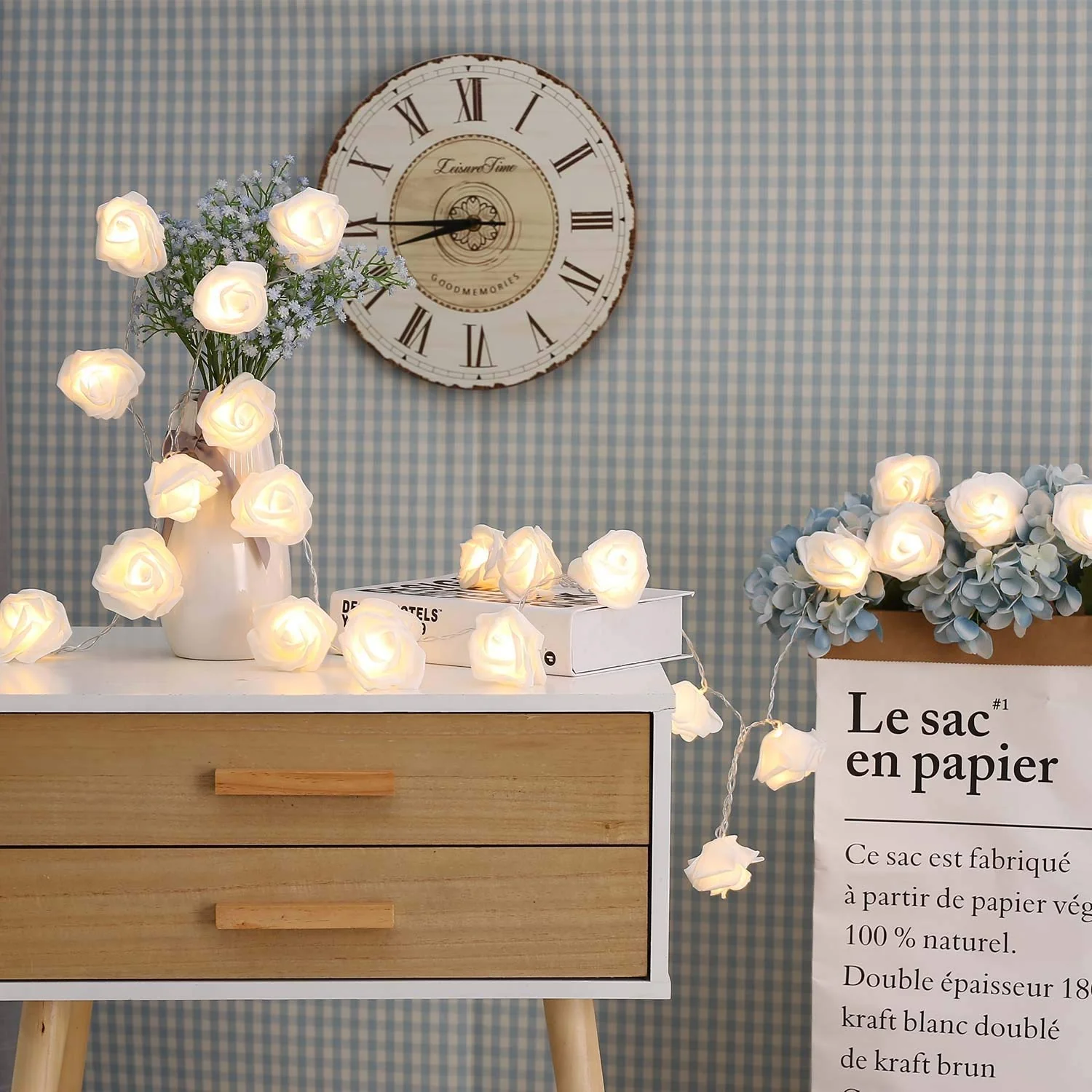 Citra 30 Led String Strip Light Rose Flower Shape Diwali Light for Decoration 30Led- Warm White - Image 5