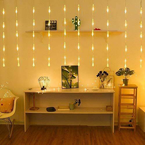CITRA LED Curtain String Lights 8 Modes Lights for Home,Office, Diwali, Eid & Christmas Decoration (100 led Water Drop, Warm White) - Image 4