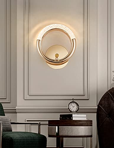 CITRA Led Glass Crystal Golden Metal Wall Light - Warm White
