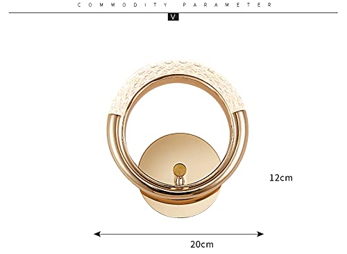 CITRA Led Glass Crystal Golden Metal Wall Light - Warm White - Image 2