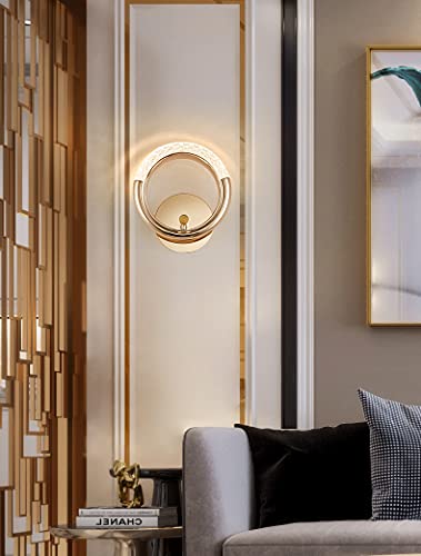 CITRA Led Glass Crystal Golden Metal Wall Light - Warm White - Image 4