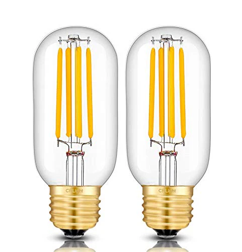 Citra Led Vintage Edison Bulbs,Antique Retro Incandescent Light Bulb 4W Squirrel Cage Filament Light Bulb T45 Classic Amber Glass E26/E27 Medium Base Dimmable (2 Pack)