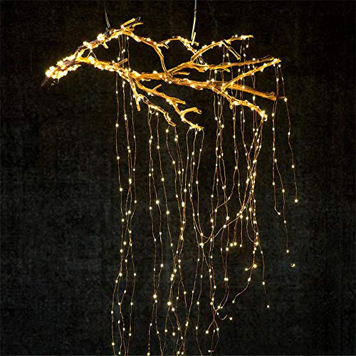CITRA Waterproof Decorative Vine String Lights, 10 Strands 200 LEDs Hanging Twinkle Fairy Lights Silver Wire Timbo Starry Lights for Home,Office, Diwali, Eid & Christmas Decoration - Warm White - Image 4