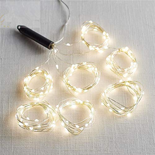 CITRA Waterproof Decorative Vine String Lights, 10 Strands 200 LEDs Hanging Twinkle Fairy Lights Silver Wire Timbo Starry Lights for Home,Office, Diwali, Eid & Christmas Decoration - Warm White - Image 8
