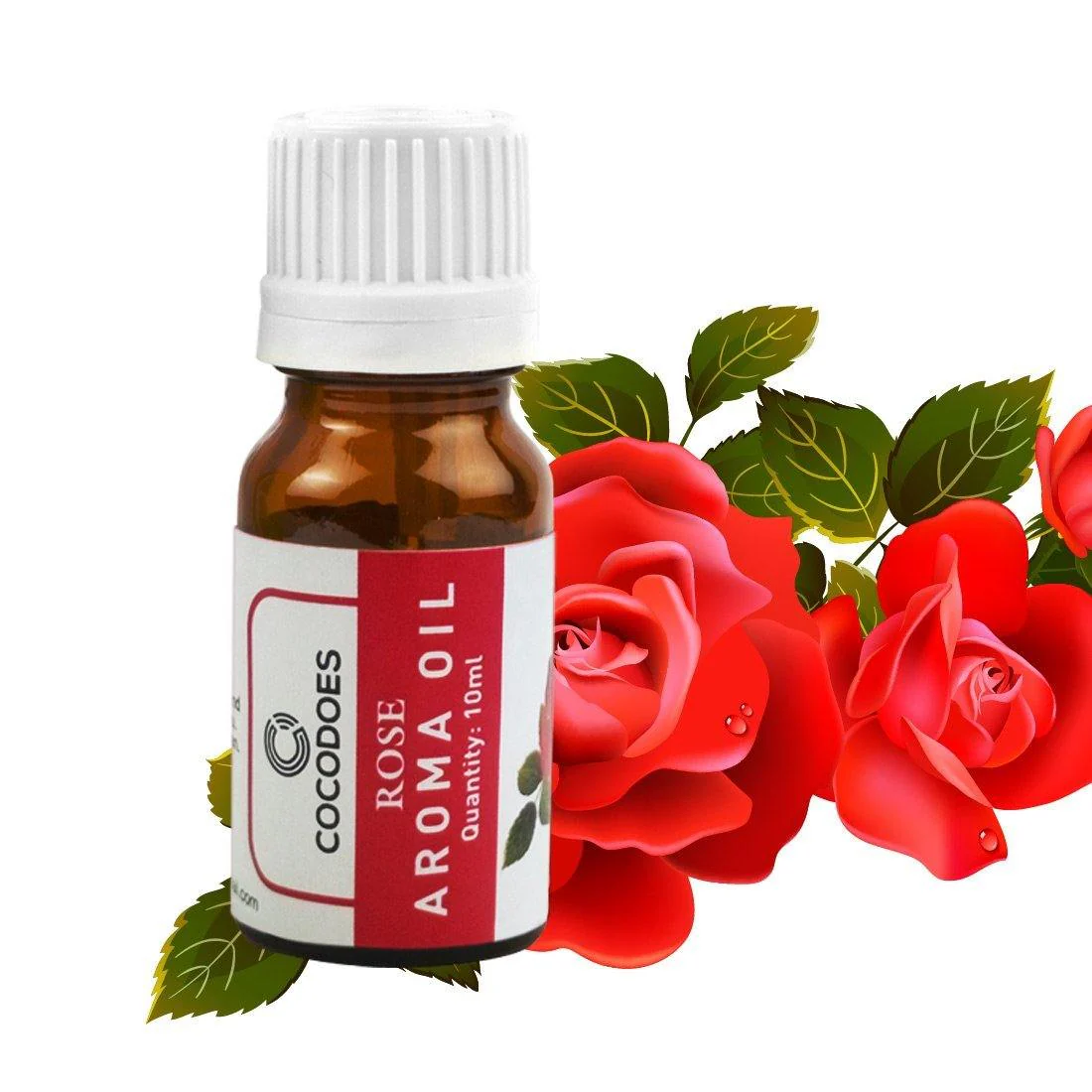 Cocodoes Aroma Oil Rose Lemon Grass Jasmine Lavender Sandalwood Glass Diffuser, 10ml (Multicolour, CD-AROMAOIL-5PC) - Image 4