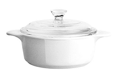 CorningWare Ceramic Casserole, 0.8 L, White