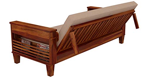Craftatoz Sheesham Wood 2 Seater Sofa Set Furniture for Living Room | Wenge Finish - Image 4