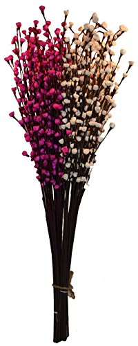 CRAFTWAFT Handmade Pink White Mini Rose Floral Bunch