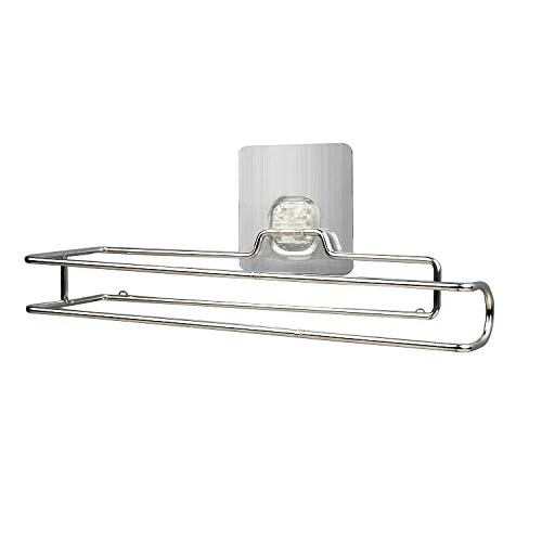 Creatick - Magic Sticker Series Stainless Steel - Self Adhesive - Big Tissue Paper Towel Holder - Silver Chrome. - Image 4