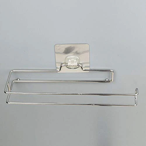 Creatick - Magic Sticker Series Stainless Steel - Self Adhesive - Big Tissue Paper Towel Holder - Silver Chrome. - Image 7