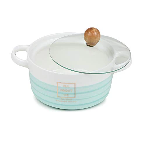 CupShup Evergreen Ceramic Casserole, Set of 1, 850 ml, Blue - Image 4