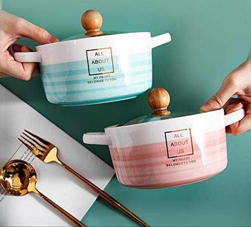 CupShup Evergreen Ceramic Casserole, Set of 1, 850 ml, Blue - Image 8