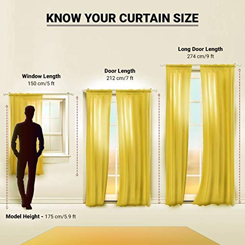 DANWRICH TEXTURE Digital Printed Polyester Blend Window Curtain (Size 5 ft , Colour Multicolour) - Image 4