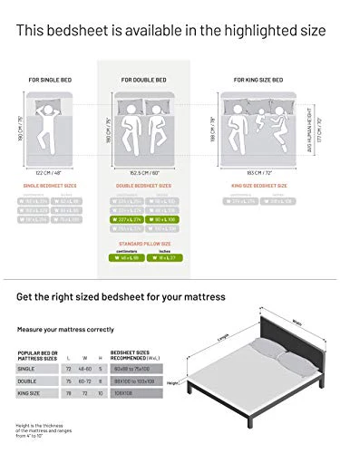 D'Decor Live Beautiful 136TC 1 Double Bedsheet with 2 Pillow Covers - Red ( 228 cm X 274 cm , 90IN X 108IN ) - Image 3