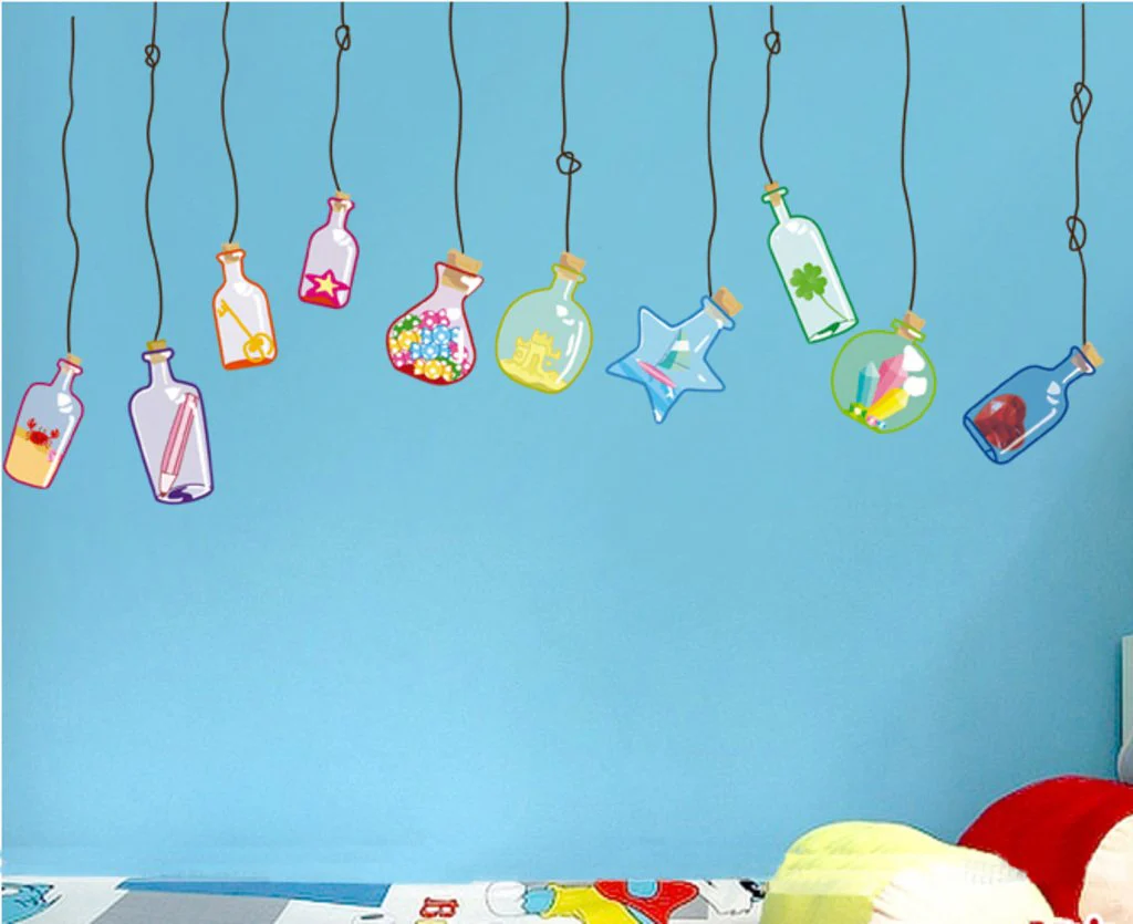 Decals Design 'Beautiful Wall Drift Bottles' Wall Sticker (PVC Vinyl, 45 cm x 60 cm) - Image 6