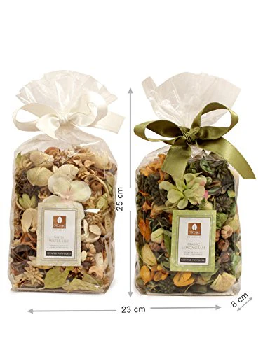 Deco aro Natural Dried Flowers Leaves Seeds Wooden Flakes Natural Potpourri (Yellow Green) - Image 6