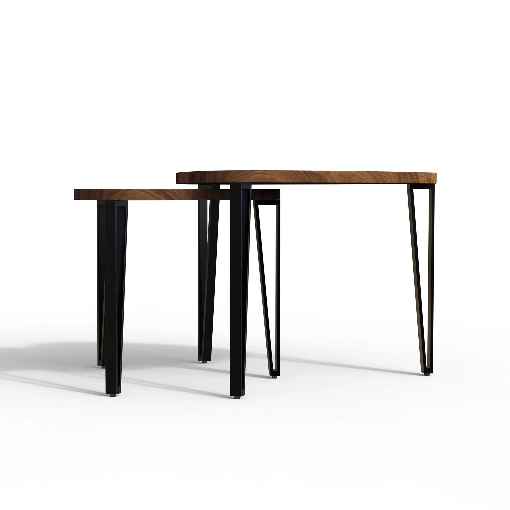 DecorNation Lawanya Set of 2 nesting table (Brown) - Image 2