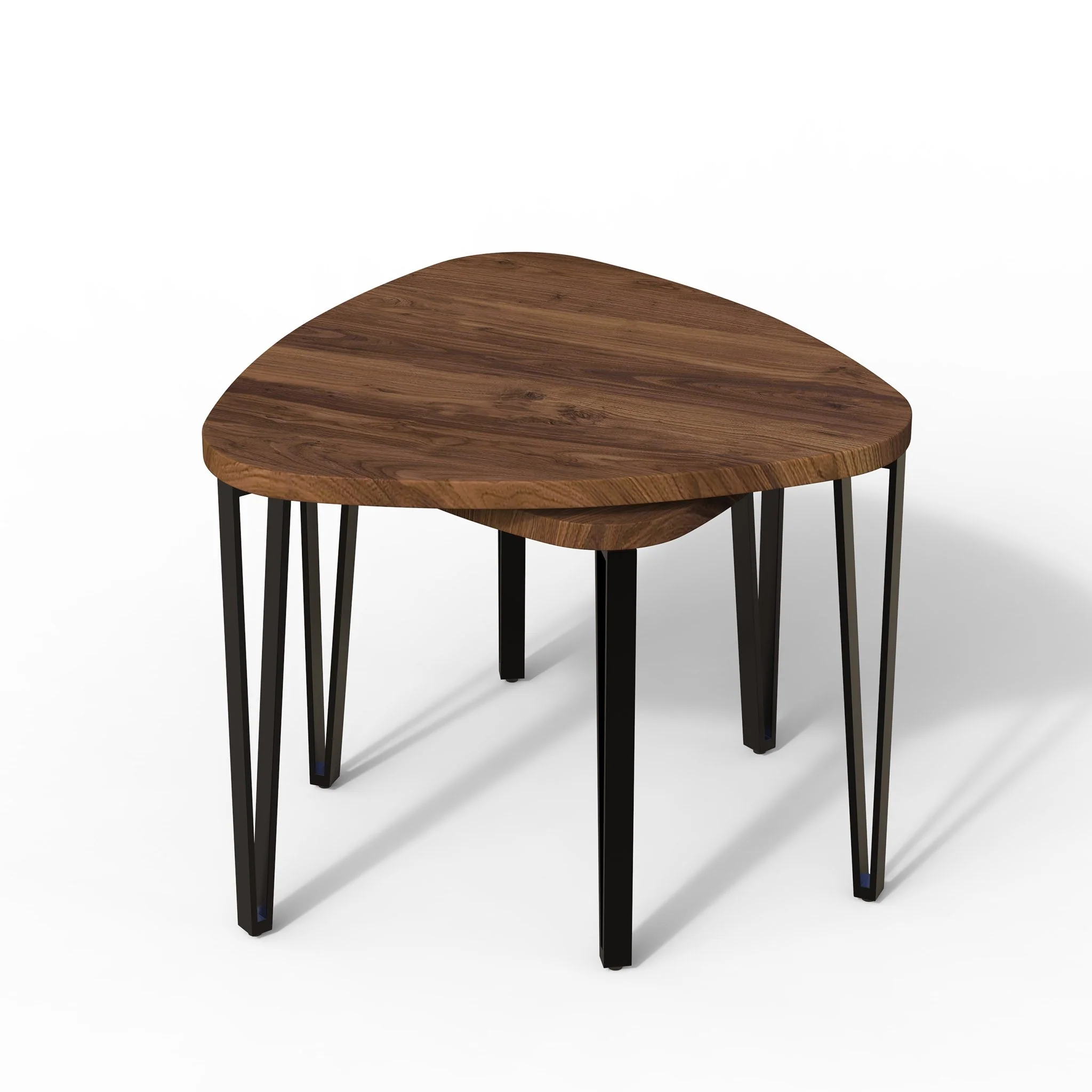 DecorNation Lawanya Set of 2 nesting table (Brown) - Image 3