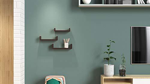 Decostyle Urus Floating Wall Shelf/Wall Display Rack- Set of 3- Natural Magogany - Image 5