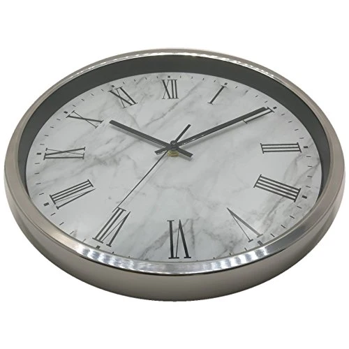De'rons Steel Wall Clock (30 x 30 cm, Silver) - Image 4