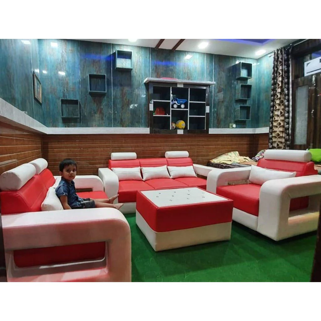 Designer Sofa Set for Living and Dining Hall: White