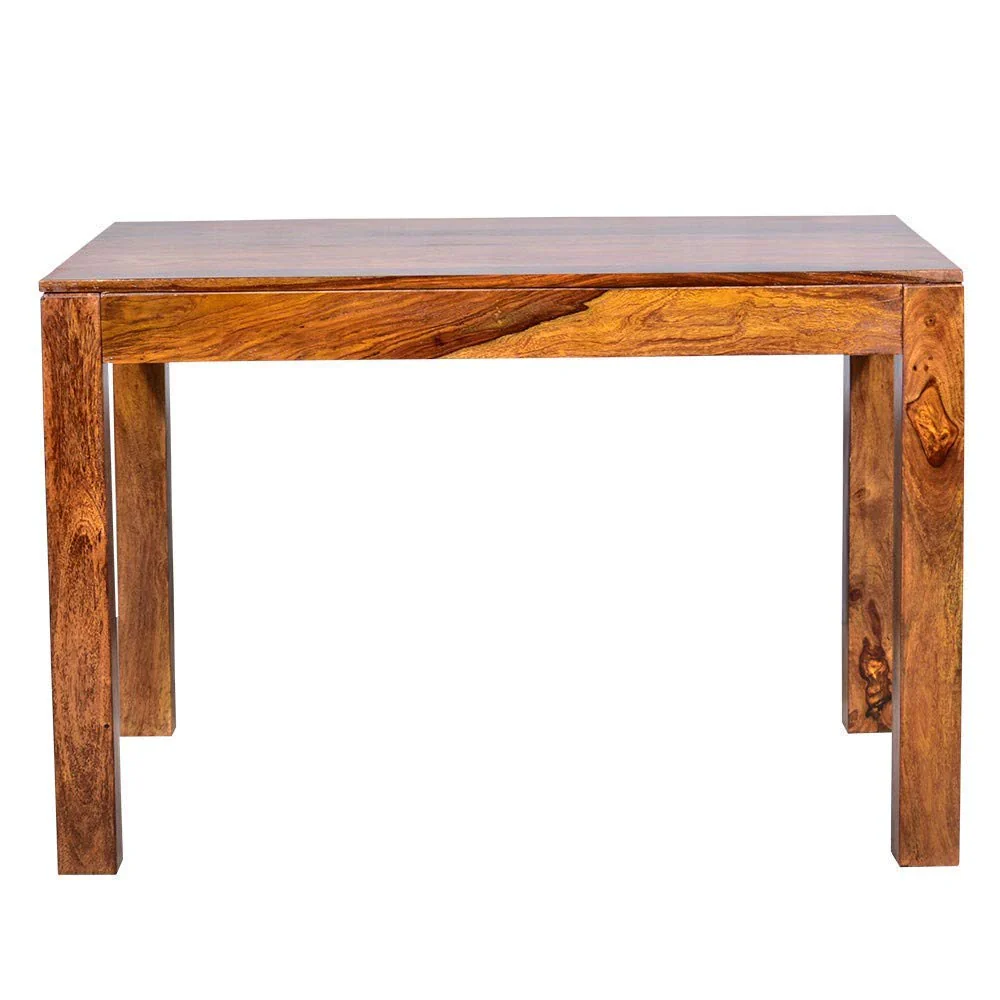 Solid Sheesham Wood Dining Table Set with 3 Chairs and 1 Bench | Honey Teak Brown - Image 2