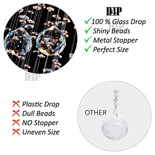 Discount4product Crystal Glass Chandelier for Living Room Ceiling Light 30cm Width (1 Led Light 2 watt) (Warm White) (Warm White, 9 Inch Width) - Image 2