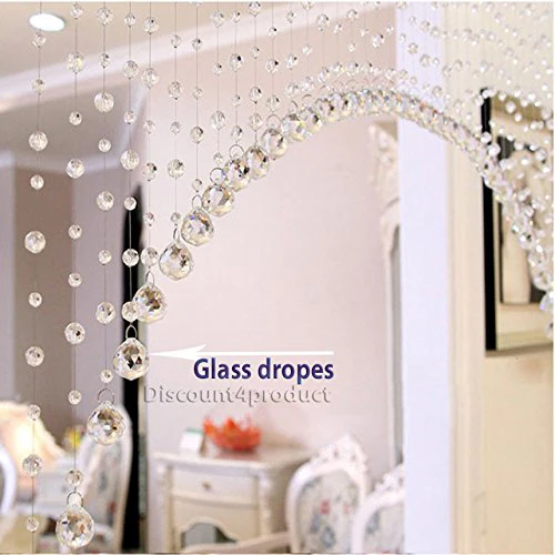 Discount4product Modern 30 Strings Acrylic String Curtain - 4ft, Transparent - Image 6