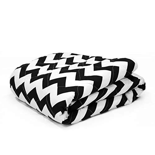 Divine Casa 110 GSM Microfiber Summer Single Size Reversible Printed Comforter for AC Room & Mild Winter (Zig Zag, White and Black) - Image 5