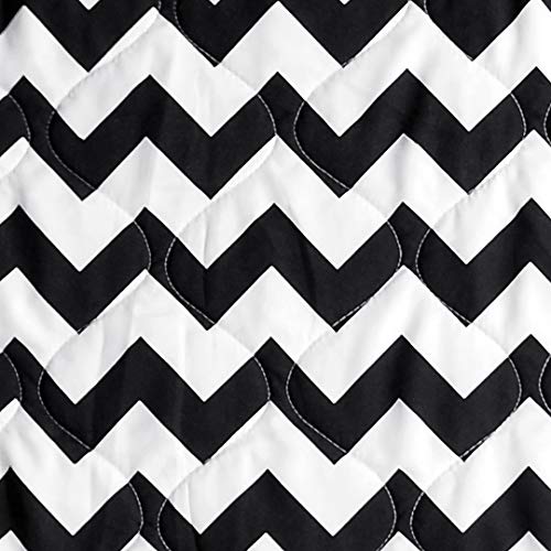 Divine Casa 110 GSM Microfiber Summer Single Size Reversible Printed Comforter for AC Room & Mild Winter (Zig Zag, White and Black) - Image 6
