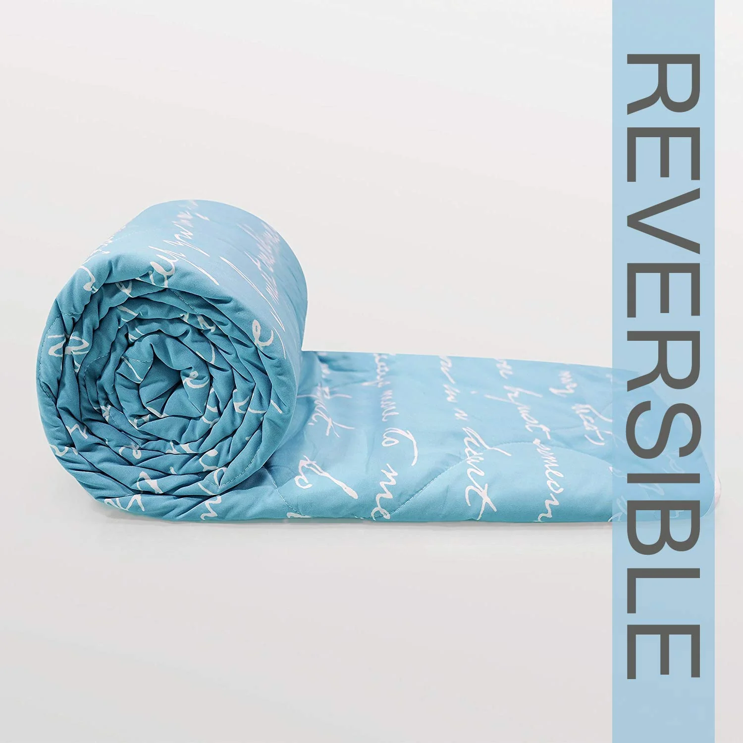 Divine Casa Luxor Abstract Microfibre Single Comforter: Blue - Image 3
