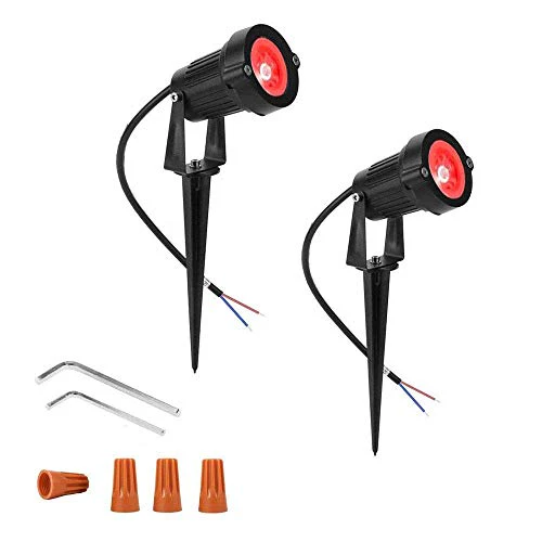 DMT™ 3 Watt Red Waterproof Spike LED Garden Light For Outdoor Purposes (Pack of 2)