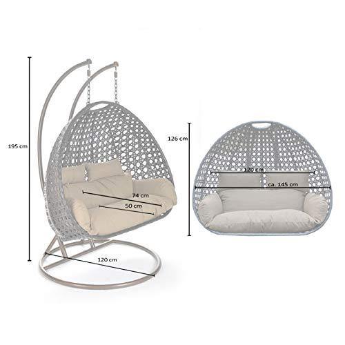 Double Swing Basket Chair with Curve Stand for Kid's and Adult - Image 3
